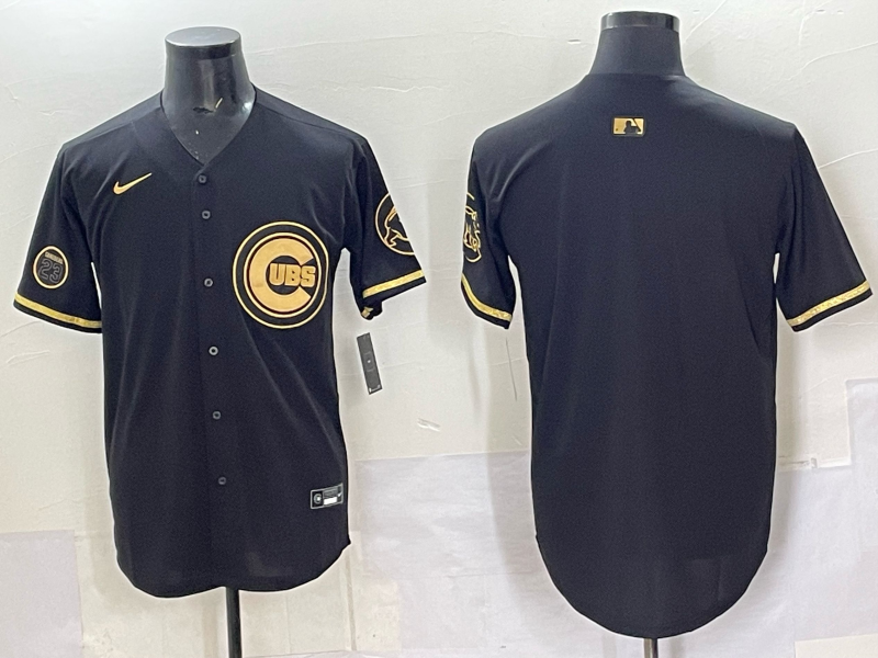 Men Chicago Cubs blank black Nike MLB 2025 Jersey 007